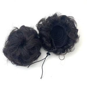 Crea la Ilusión de Doble Volumen, Scrunchies para Rizar el Cabello, Moño con Cordón, Cabello Humano, Scrunchies Despeinados, Chignon - Product Image 1