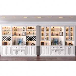 Custom Modern Luxury Wooden Furniture Home Living Room Sideboard <b>Rack</b> Storage Display Modern Coffee <b>Wine</b> Bar <b>Cabinet</b> - Product Image 4