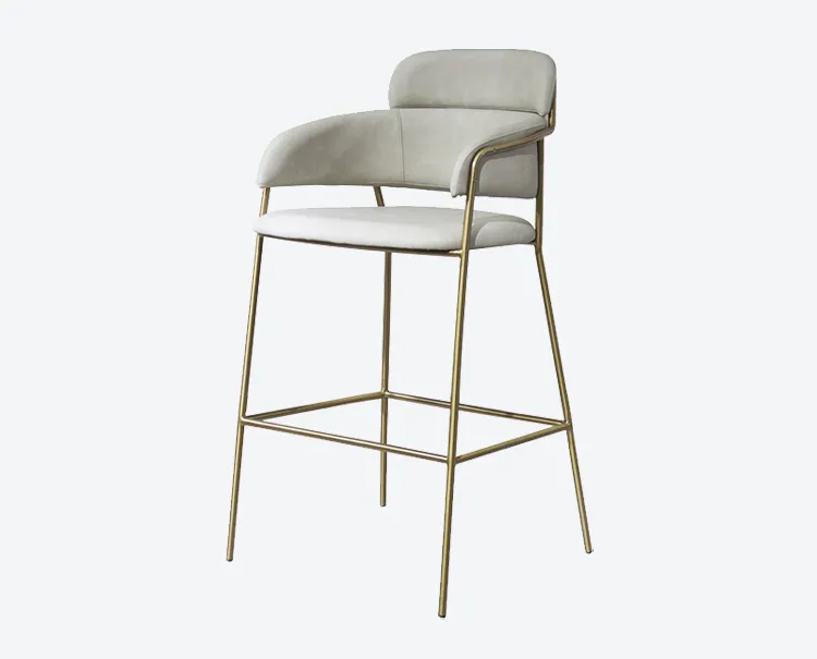 Verstellbarer Stuhl Modern Velvet Fabric Folding China Golden Weiß und Gold High Counter grau Barhocker mit Rückenlehne