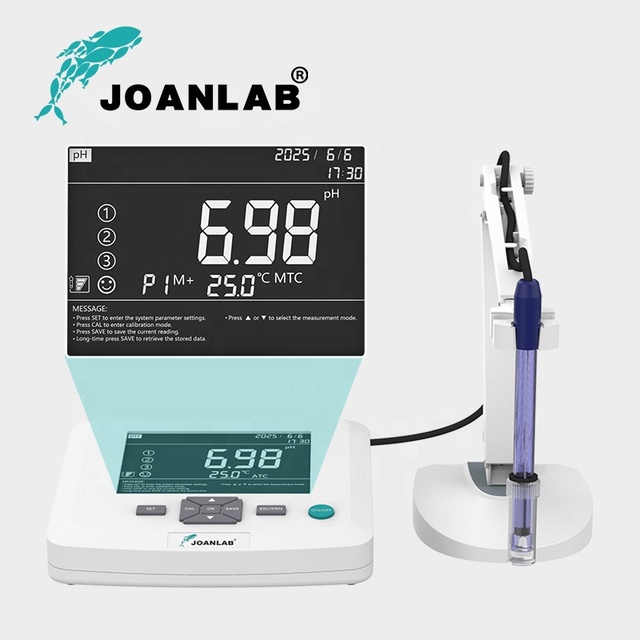 Joan Lab Laboratory Benchtop PH EC DO Meter 3-in-1 Auto-Ranging Conductivity Tester