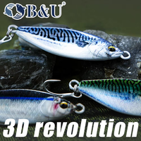 B&U JT36 18g/28g/38g Teknologi Pencetakan 3D Umpan Pancing Bentuk Sendok Jig Air Asin Air Tawar Casting Tepi Pantai Bass Pike Trout