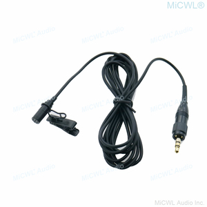 Micrófono de solapa Lavalier ECM7, accesorio negro <span class=keywords><strong>para</strong></span> UWP UTX D21 D11 V1 UTX-B2 Clips de amarre, sistema inalámbrico, Cable de 1,95 m, UWP-D16 - Product Image 3