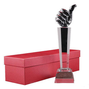 عالية الجودة رخيصة مخصص تصميم شكل فارغة المعادن K9 كأس زجاجي كريستال جائزة الجوائز هدية تذكارية الحرفية - Product Image 6