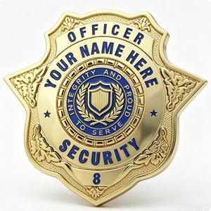 Custom Personalized 2D Shield <b>Badge</b> Hard Enamel Embossed Honor <b>Badge</b> with Cross Fashion Sports Themes for Anniversary Christmas - Product Image 2