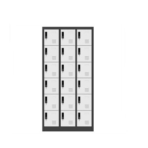 Casier de rangement privé en acier à 18 compartiments avec serrure pour travailleurs et employés - Product Image 4