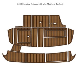 Alfombrilla de Espuma EVA para Plataforma de Baño y Cabina de Barco <span class=keywords><strong>Beneteau</strong></span> <span class=keywords><strong>Antares</strong></span> <span class=keywords><strong>12</strong></span> de 2008, Estilo SeaDek MarineMat, Autoadhesiva, Imitación Madera de Teca - Product Image 1