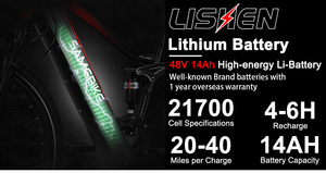 For OEM 14AH Battery Electric Bike 26-Inch Suspension Aluminum Alloy Electric Mountain Bike - Product Image 4