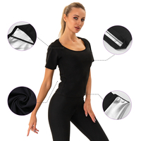 Haut de sudation amincissant en néoprène pour femme, avec gaine amincissante intégrée, idéal pour l'entraînement à domicile et la perte de poids, personnalisable