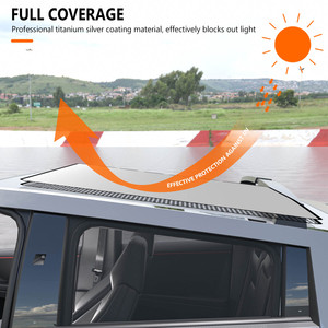<span class=keywords><strong>Pare</strong></span>-<span class=keywords><strong>soleil</strong></span> de toit compatible avec 2023-2024 <span class=keywords><strong>Tesla</strong></span> Cybertruck <span class=keywords><strong>Pare</strong></span>-<span class=keywords><strong>soleil</strong></span> de toit en tissu enduit d'argent durable - Product Image 6