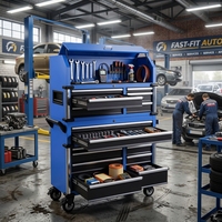 Chariot à outils en acier OEM à prix d'usine, armoire combinée à 16 tiroirs avec panneau perforé, rangement d'atelier pour mécanicien, capacité 300 kg