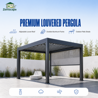 Pergola solaire haut de gamme avec panneau photovoltaïque, toit en alliage d'aluminium, économie d'énergie, respectueuse de l'environnement, pour jardin extérieur, villa