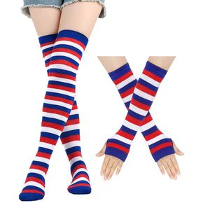 4th of july American Patriotic Stars and Stripes Chaussettes Crew Knee High Low Cut Chaussettes fantaisie pour hommes et femmes Multipair - Product Image 5