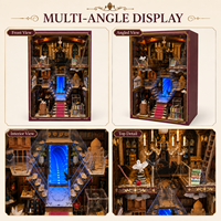 Kit de bricolage maison miniature 3D en bois à assembler, serre-livres, insert de bibliothèque, décoration de bureau, cadeau d'anniversaire