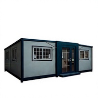 Maison conteneur préfabriquée modulaire extensible et pliable de 20 pieds et 40 pieds avec structure en acier pour habitation, cuisine et salle de bain