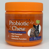 Disponible en stock : Friandises à mâcher probiotiques pour chats et chiens – Complément naturel doux pour la santé digestive et le soutien immunitaire – Soin quotidien