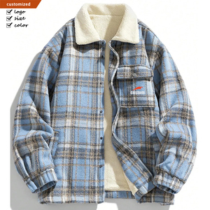 Custom Winter Men's Fleece Coat Polar Casual Jacket Hoodie Collar Zipper Plus Size Thick Warm Men's Jacket
