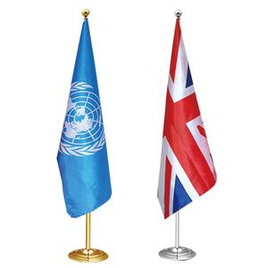 Drapeau <span class=keywords><strong>de</strong></span> table avec mât et support en acier inoxydable - Product Image 1