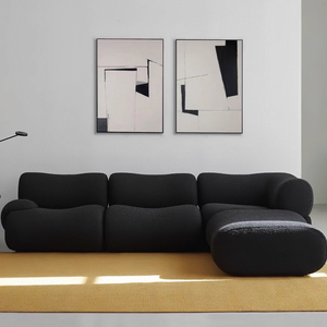 Canapé Modulable Nordique Moderne à Rangée Droite, <span class=keywords><strong>Tissu</strong></span> Minimaliste Italien, Compression Sous Vide, pour Salon, Design d'Auteur - Product Image 4