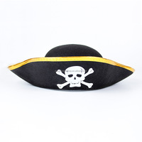 Halloween Pirate des Caraïbes Déguisement Chapeau de Fête Halloween Pirate Cosplay Fournitures, Enfants Pirate Capitaine Costume Ensemble