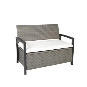 OUTDOOR RATTAN STEEL <strong>STORAGE</strong> BOX YARD CHAIR in <strong>BENCH</strong> for OUTDOOR <strong>GARDEN</strong> LIVING - Product Image 2