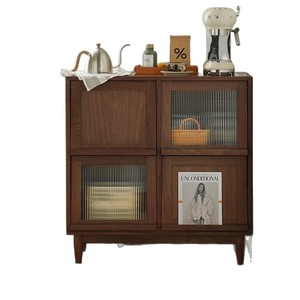 Solid Wood <b>Sideboard</b> 4 Compartments Storage Living Room Cabinet - Product Image 5