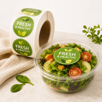 Etiquetas Ecológicas para Envases de Alimentos, Etiquetas Personalizadas para Contenedores, Etiquetas Adhesivas Impermeables para Envases de Alimentos