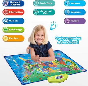 I-Poster My USA Mapa interactivo Educativo Smart Talking US Poster Juguete para niños - Product Image 6