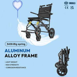 Fauteuil roulant pour handicapés abordable pour le <span class=keywords><strong>transport</strong></span> en alliage d'aluminium léger avec grand ressort - Product Image 2