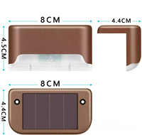 Lampes solaires LED étanches IP65 pour marches de jardin, lumières d'extérieur pour patio et escaliers