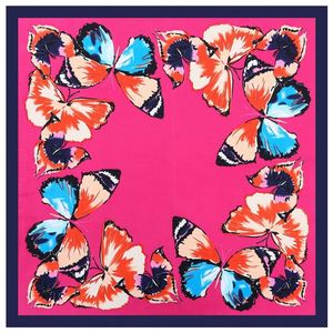 High Quality Oem Premium Multi-purpose Customized logo Flower <b>Silk</b> Satin Head <b>Scarf</b> - Product Image 5