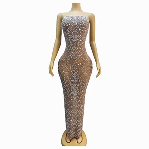Recién llegado, vestido ajustado largo <span class=keywords><strong>para</strong></span> mujer, <span class=keywords><strong>fiesta</strong></span>, cóctel, <span class=keywords><strong>ropa</strong></span> Vintage, vestidos al por mayor, mujer, señora, elegante, modesto - Product Image 2