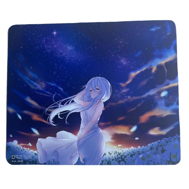 Factory Customize Colored Tempered Cambric Feel Glass Mouse Pad