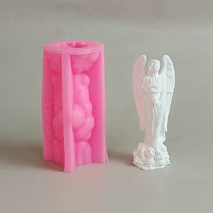 Moules de coulée en résine faits à la main pour bricolage Ins Style ornements décoratifs ange W0701 outils de gâteau de bureau en Silicone - Product Image 1