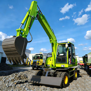 Máy đào bánh xe gắn gầu, máy đào mini, máy móc di chuyển đất bánh xe, máy xúc bánh xe đạt chứng nhận CE - Product Image 3