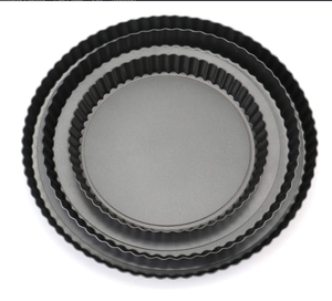 Poêle à tarte Quiche 4 pouces 9 pouces Non adhésives, qualité alimentaire, à fond ample amovible, pour tarte à fleurs - Product Image 4