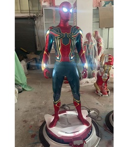 Estatua <span class=keywords><strong>de</strong></span> Fibra <span class=keywords><strong>de</strong></span> Vidrio <span class=keywords><strong>de</strong></span> Spider-Man <span class=keywords><strong>de</strong></span> <span class=keywords><strong>Marvel</strong></span> Hecha a Medida, Iron Man Brillante, Lista para Enviar, Decoración <span class=keywords><strong>de</strong></span> Sala <span class=keywords><strong>de</strong></span> Estar, Adorno Grande para el Suelo - Product Image 3