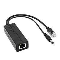 Divisor Poe DC 5,5*2,1mm Power Over Ethernet Gigabit 10/100/1000M 48V a 12V DC 1.2A adaptador para Monitor de cámara IP