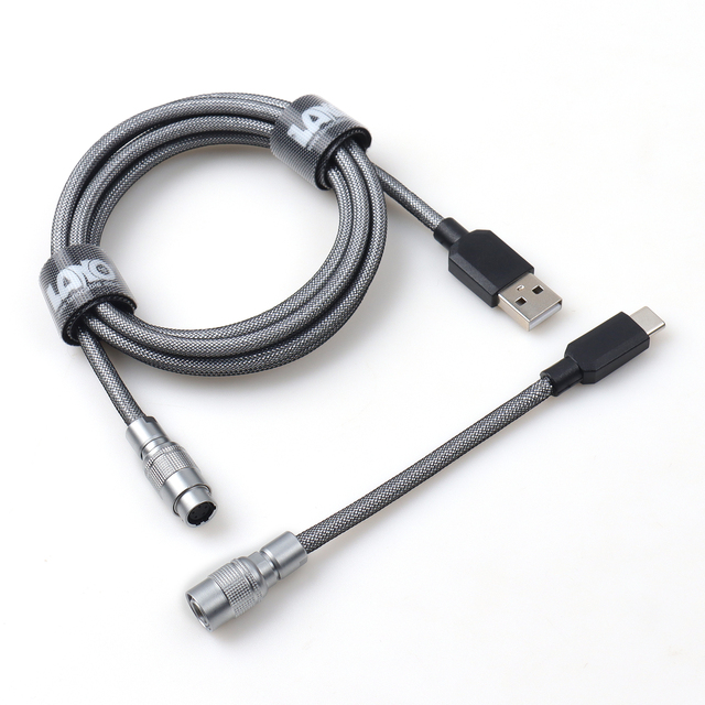 YC8 Custom USB to Type-C 3A Fast Charging Metal Braid Mechanical Gaming Keyboard Data Cable with 12 Months Warranty