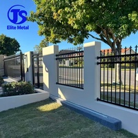 Home Security Outdoor Aluminum Alloy Modern Picket Fence Anti-climb Rustproof Easily Assembled 6 Feet