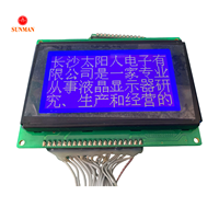 Modul LCD 128*64 Dot-Matrix STN Film Biru Negatif LCM KS108B 8080 Paralel 5V Lampu Latar LED Putih SMG12864A2
