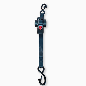 Sangle à cliquet automatique personnalisée rétractable 680 kg en polyester 25 mm pour moto avec crochets en S pour le <span class=keywords><strong>serrage</strong></span> <span class=keywords><strong>de</strong></span> cargaison - Product Image 5