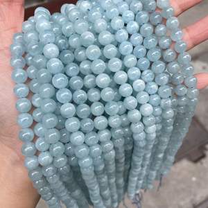 Cuentas Sueltas de <span class=keywords><strong>Aguamarina</strong></span> Natural, <span class=keywords><strong>Accesorios</strong></span> de Joyería, Cuentas de Piedras Semipreciosas, Piedras Redondas para Hacer Pulseras - Product Image 4
