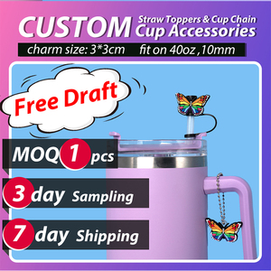 Khuyến mại Keyring với 8/10 mét Silicone rơm Topper y tế bác sĩ và Viện trợ đầu tiên Kit phim hoạt hình Keychain cho 40oz cup Tumbler - Product Image 6