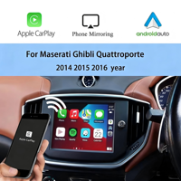 Kit de rétrofit GPS sans fil CarPlay et Android Auto avec caméra de recul pour Maserati Ghibli Quattroporte 2014-2016