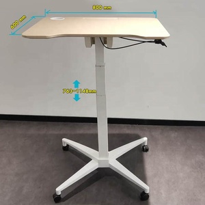 Moderno singolo Post Mobile pneumatico regolabile in altezza ergonomico Flip Top <span class=keywords><strong>scrivania</strong></span> con Base di sovrapposizione per la casa o il lavoro - Product Image 4