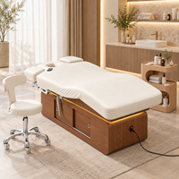 Table de soin électrique robuste à 4 moteurs avec tiroir de rangement dissimulé, table de traitement chauffante, canapé de massage de spa d'usine avec port USB