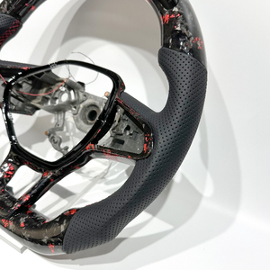 Volant de voiture personnalisé en cuir et fibre de carbone avec LED, pour Renault Megane 2, Megane 3, Megane <span class=keywords><strong>4</strong></span>, <span class=keywords><strong>Clio</strong></span> <span class=keywords><strong>4</strong></span>, <span class=keywords><strong>Clio</strong></span> 5 - Product Image 3