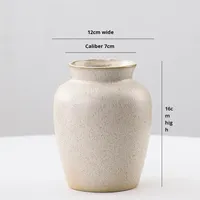 Vase en céramique, fleurs fraîches hydroponiques, vent silencieux, rétro, nostalgique, moderne, résistant à la corrosion, Jingjifeng, maison, luxe léger