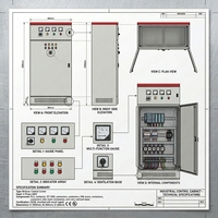 Gabinete de Arranque Suave para Ventilador y Compresor, Trifásico, 480V, 55kW, 75kW, 90kW, de Pie, IP55