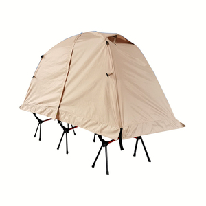 Tente de camping compacte et pliable quatre saisons en tissu Oxford avec lit intégré, idéale pour l'extérieur – Offre spéciale - Product Image 1